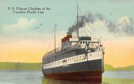 Steamer SS Princess Charlotte Canadian Pacific Line Canada 1910c postcard - £5.37 GBP