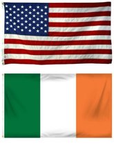 Moon 5x8 5x8 Wholesale Combo USA American &amp; Ireland Irish Flag banner grommets - - £47.06 GBP