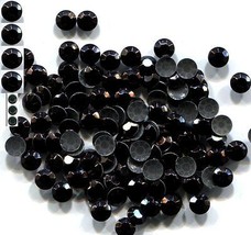 Rhinestuds Faceted Metal 3mm Hot Fix Black 2 Gross 288 Pieces - £4.62 GBP