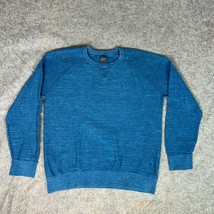 Gap Mens Sweater Large Blue Pullover Heather Casual Long Sleeve Solid To... - £14.50 GBP