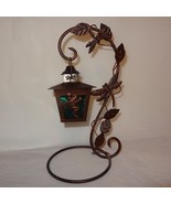 Metal Candle Holder Lantern Tea Light Frog Dragonflies Leaves 12&quot; Viva T... - £18.68 GBP