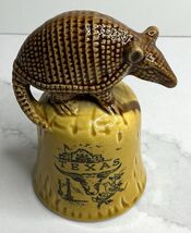 Texas  Armadillo Ceramic Bell - Alamo - Longhorn - CP Preloved - $15.79