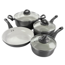 Gibson Home Hestonville 7 Piece Aluminum Nonstick Cookware Set in Grey with Bake - $2,371.58 MXN