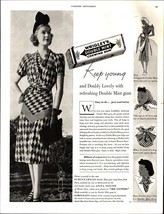 1938 Wrigleys Chewing Gum Anita Louise Schiaparelli Double Mint Print Ad b9 - $24.11