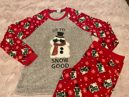 Snowman Christmas winter pajamas pants set 2XL comfortable Warm - £11.19 GBP