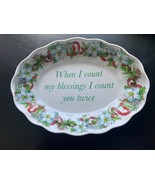 Spode Happy Holidays Open Candy Dish - When I  Count My Blessings…     ❤️ - $15.00