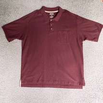 Duluth Trading Polo Shirt Adult Extra Large Burgundy Preppy Casual Outdo... - £13.00 GBP