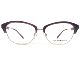 Emporio Armani Eyeglasses Frames EA3115 5611 Clear Purple Silver Round 54-16-140 - £52.02 GBP