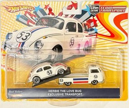 Herbie The Love Bug Custom Hot Wheels Team Transport w/Real Riders - VW Beetle - $166.21