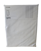 Brand New Ikea Vivan White Curtain 2 Panel Rod Pocket Drapery Set 57&quot;w x... - $19.94