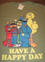 Sesame Street Cookie Monster Big Bird Elmo Bert Ernie T-Shirt Mens Large New - £15.56 GBP