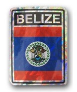 RFCO Belize Country Flag Reflective Decal Bumper Sticker Best Garden Outdor Deco - $3.45