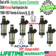 x6 Honda HP Upgrade Genuine Fuel Injectors For 1992-1996 Honda Prelude 2.2L I4 - $131.66