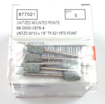 1/4&quot; x 1/2&quot; Mounted Point W163 x 1/8&quot; (Pack of 5) Standard Abrasives 877021 - £19.41 GBP