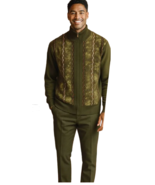 Men's Fancy European Sweater Jacket By Silversilk Fashionable 11005 Olive - €129,87 EUR Men's Fancy European Sweater Jacket By Silversilk Fashionable 11005 Olive - €129,87 EUR