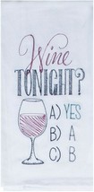 KAY DEE DESIGNS &quot;Wine Tonight?&quot; A8590 Kitchen Flour Sack Towel~17.5&quot;x28″... - $9.66