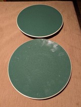 Lot of 2 Sasaki Colorstone Hunter Green Glossy Dinner Plates, 10-3/4&quot; di... - £15.12 GBP