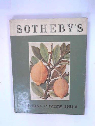 Primary image for Sotherby's  Annual Review 1961-2 [Hardcover] [Jan 01, 1962] N/A