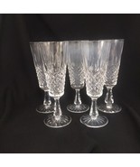 5 Waterford Ireland Crystal Kenmare Fluted Champagne Cut Glass Glasses 8... - $378.31 CAD