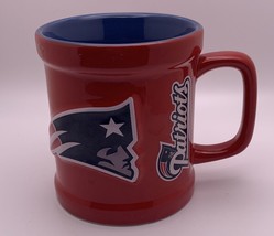 New England PATRIOTS NFL Licensed RED &amp; BLUE Raised 3D Ceramic Coffee MUG - $7.70