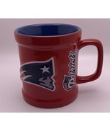 New England PATRIOTS NFL Licensed RED &amp; BLUE Raised 3D Ceramic Coffee MUG - £6.05 GBP