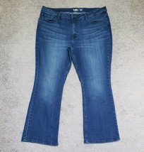 Lee Regular Fit Boot Cut Mid Rise Women&#39;s Size 18P 5-Pocket Blue Denim J... - $17.97