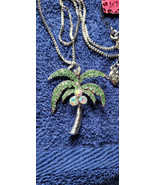 New Betsey Johnson Necklace Palm Tree Coconut Tropical Hawaii Collectibl... - £11.78 GBP