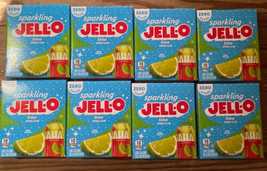 (8 Ct) Sparkling Lime Aha Sugar Free Jell-O 0.3 Oz Boxes Exp 3/25 Free Shipping - £20.23 GBP