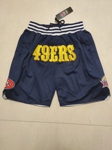 San Francisco 49ers Football Shorts Vintage with Pockets Stitched S-3XL Blue  - £40.01 GBP