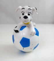 Vintage 1996 Disney 101 Dalmatians Sitting On Heavy Soccer Ball 3&quot; McDonalds Toy - £3.08 GBP