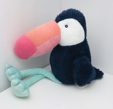 Hobby Lobby Blue Toucan Aqua Pink 23&quot; Plush Stuffed Animal Toy Bird Parrot - £11.08 GBP