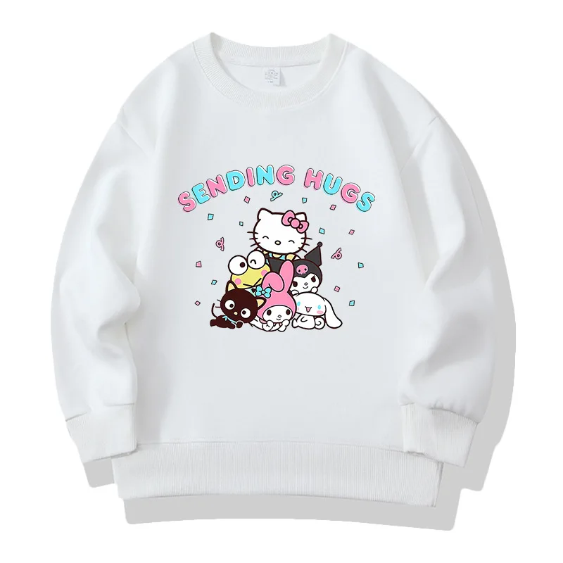 Hello Kitty Sanrio Kawaii Cinnamoroll Children Hoodies Spring Autumn Girl Gift - £20.39 GBP