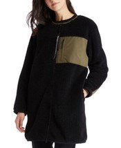 Timberland Womens Colorblocked Long Fleece Jacket,Size Small,Black - £98.99 GBP