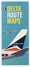 Delta Airlines System Route Maps Continental Eastern Caribbean 1969 - £13.94 GBP