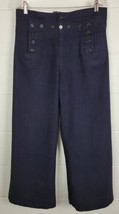Vtg Vietnam War Era US Navy USN Pants Trousers Button Front Blue Wool Na... - £31.55 GBP