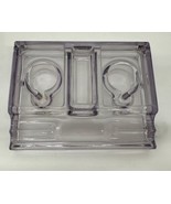 Vintage Purple Pressed Glass Dual Sided Inkstand Double Inkwells Pen Pin... - €73,04 EUR