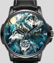 Wolf Staring Unique Wrist Watch FAST UK - £43.03 GBP