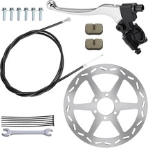 YOXUFA Mini Bike Brake Lever Kit +180mm Disc Rotor for...  - $36.79