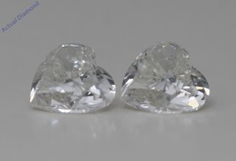 A Pair of Heart Natural Mined Loose Diamonds (0.92 Ct,I Color,SI1-SI2 Clarity) - £1,349.86 GBP