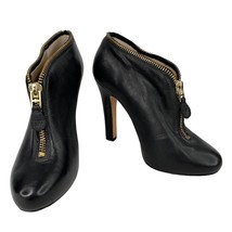 Diane von Furstenberg Black Camilla Zipper Booties 8.5M 5&quot; Heels - £50.99 GBP