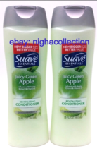2Bottles Suave Essentials Revitalizing Juicy Green Apple Conditioner 15 Oz Ea New - $29.69