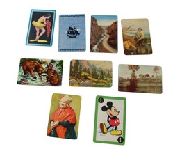 Lot of 9 Vintage Swap Playing Cards Animals People Canasta Tropical 54159 - £15.79 GBP