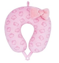 NWT Ful Hello Kitty Portable Travel Portable Neck Pillow Pink Heads Kawaii  - £33.77 GBP