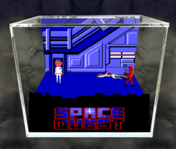 Space Quest - 3D Cube Handmade Diorama - Video Games - Shadowbox - £57.75 GBP