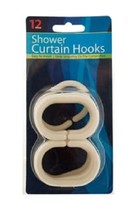 12 Pack Shower Curtain Bath Drape Plastic Hooks/Rings - £1.94 GBP