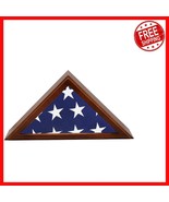 Elegant Rustic Wood Frame Flag Case with Glass Front - Ideal for Veteran... - $125.33 CAD