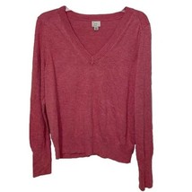 A New Day Pink Pullover V-Neck Knit Sweater Womens Size Large - £9.18 GBP