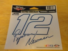 Ryan Newman #12 Window Cling Sticker New Nascar Racing - £6.17 GBP