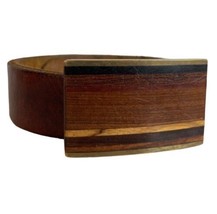 Kenneth Reid Belt Exotic Wood Brass Cowboy New Mexico Leather 1970’s Vintage - £36.60 GBP