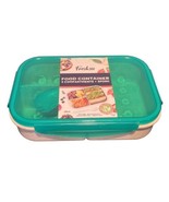 Fresh 360 Food Container Bento Box 3 Compartments + Spork BPA Free - £11.68 GBP